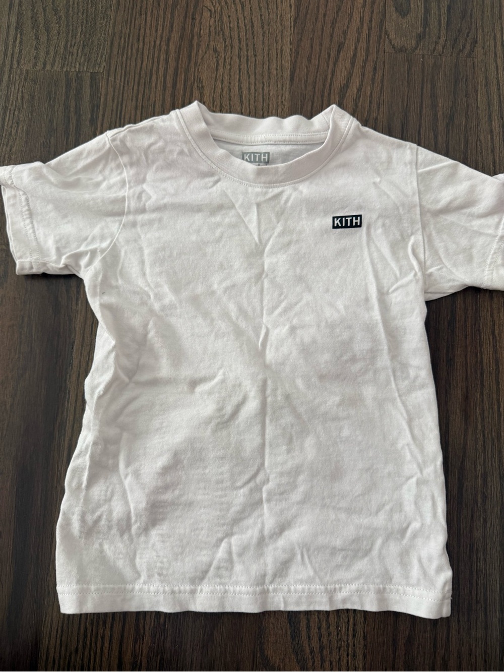 Kith White Short-Sleeve Kids Tee with Black Logo